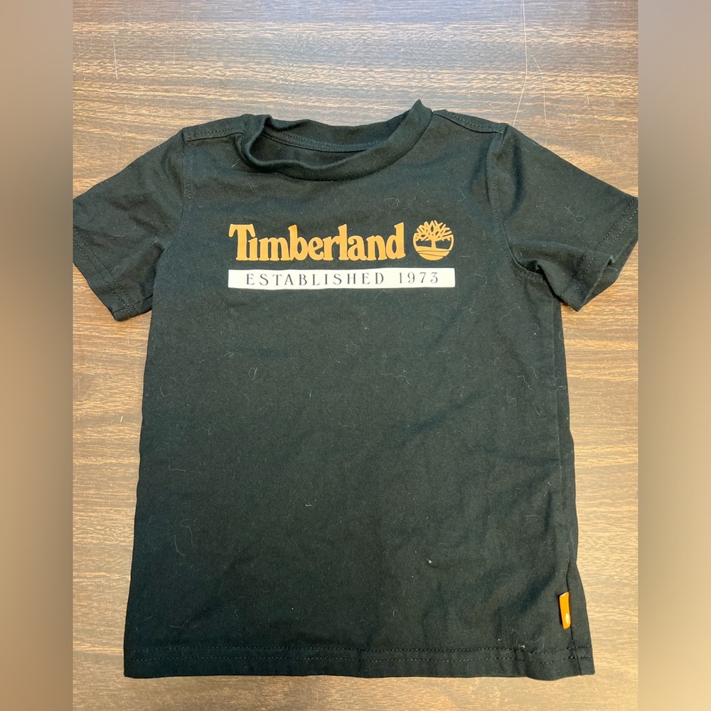 Timberland Black and Orange Kids T-Shirt